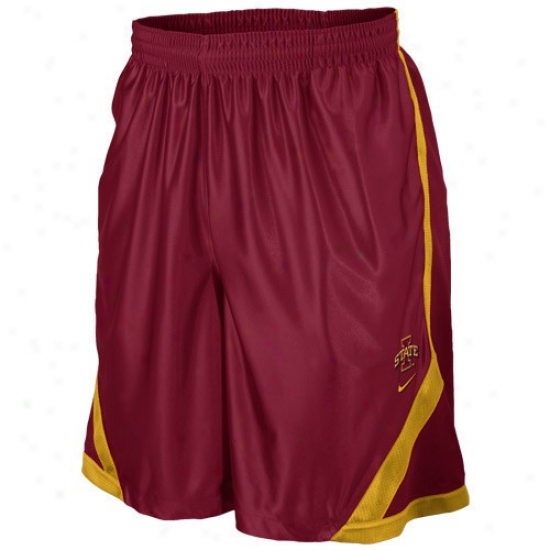 Nike Iowa State Cyclones Red College Hoop Basketball Shorts