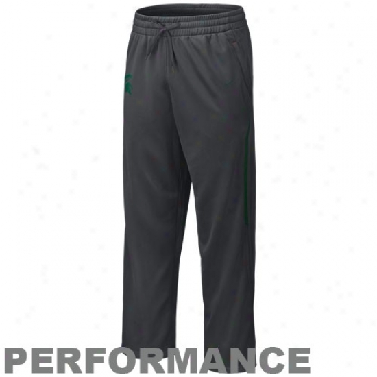 Nike Michigan State Spartans Charcoal Training Warj-up Performance Pants