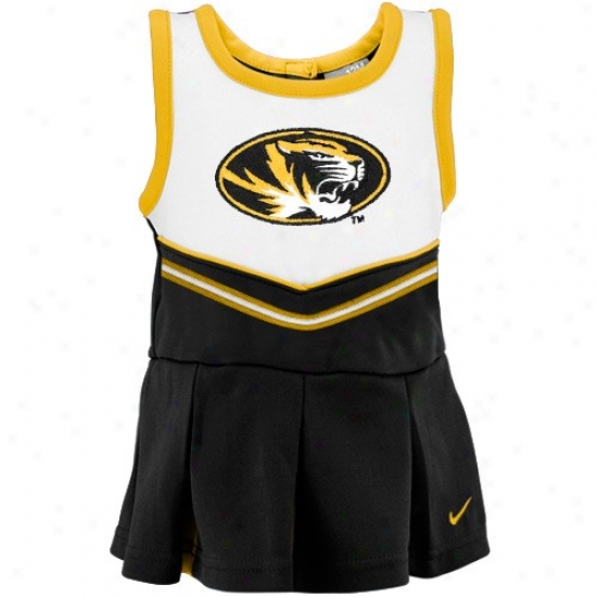 Nkke Missouri Tigers Infant Black 2-piece Cheerleader Dress Set