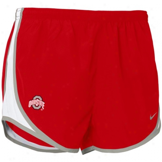 Nike Ohio State Buckeyes Red Ladies Tempo Shorts