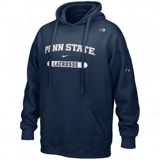 Nittany Lion Sweatshirt : Nike Nittany Lion Navy Blue Lacrosse Practice Sweatshirt
