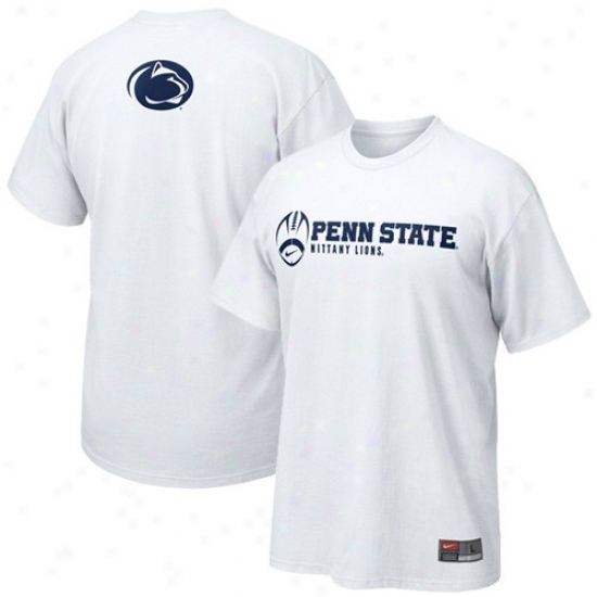 Nittany Lions T-shirt : Nike Nittany Lions White Practice T-shirt