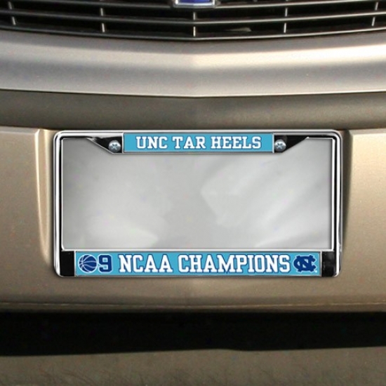 North Carolina Tar Heels (unc) 2009 Ncaa Men's Basketball National Champions Chrome License Plate Frame