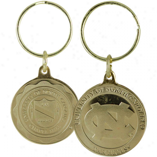 North Carolina Tar Heels (unc) Bronze Coin Keychain