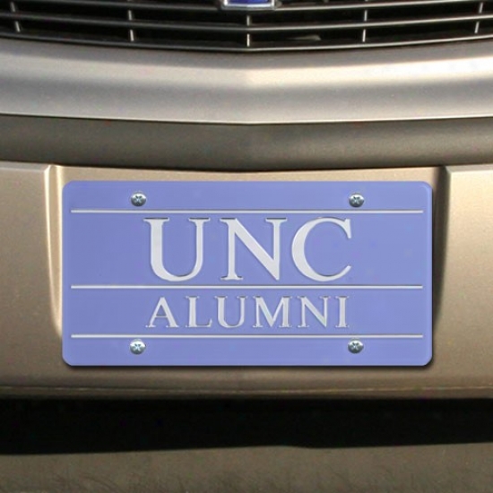 North Carolina Tar Heels (unc) Carolina Melancholy Mirrored Alumni License Plate