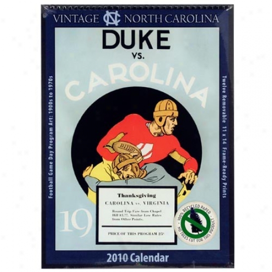 North Carolina Tar Heels (unc) Vintage 2010 Football Program Calendar