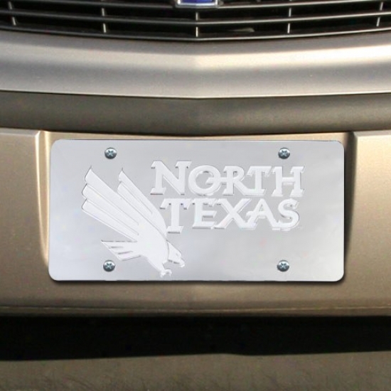 North Texas Mean Green Gentle Mirrored Team Logo License Plate