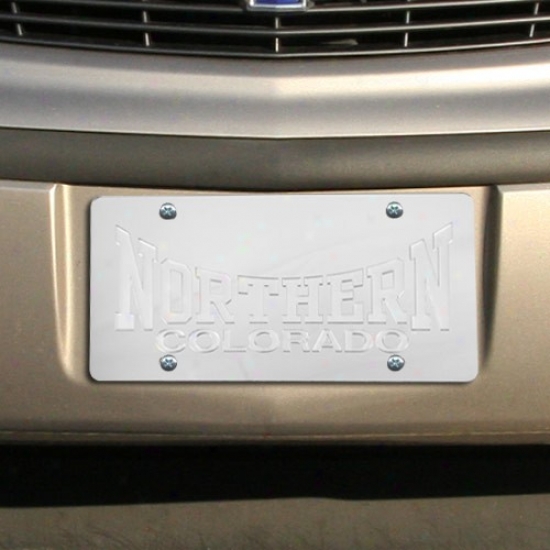 Northern Colorado Bears Silver Mirrored License Plate