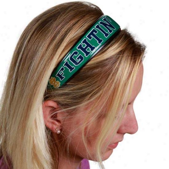 Notre Dame Fighting Irish Ladies Kelly Green Large Domed Headband