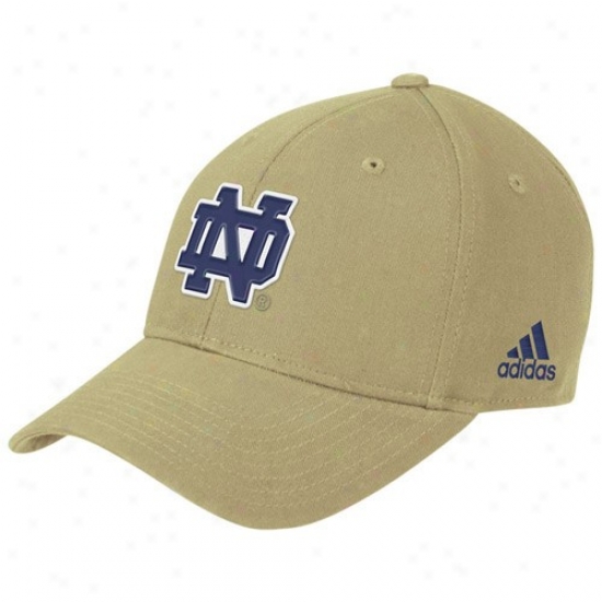 Notre Dame Gear: Adidas Notre Mistress Gold Structured Adjustable Hat