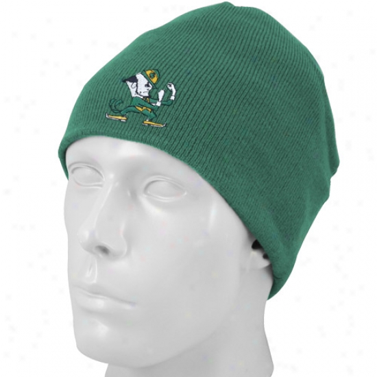 Notre Dame Irish Merchandise: Chief Of The World Nltre Dame Irish Kelpy Green Yielding Does It Knit Beanie Cap