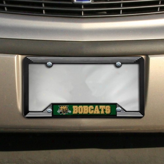 Ohio Bobcats Black Soft License Plate Frame