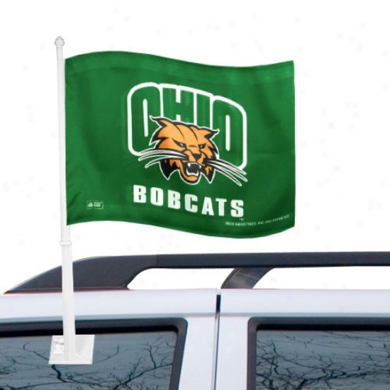 Ohio Bobacts Flag : Ohio Bobcats Green Car Languish