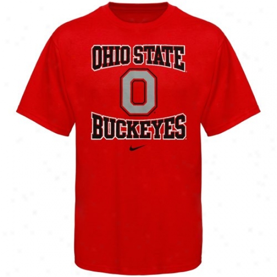 Ohio St University Dress: Nike Onio St University Yluth Scarlet Mascot T-ehirt