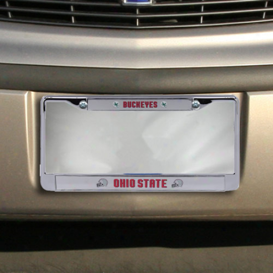 Ohio State Buckeyes Frost Chrome License Plate Frame