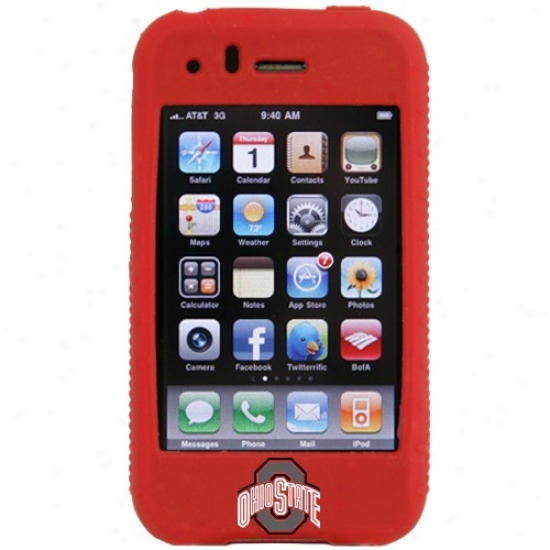 Ohio State Buckeyes Scarlet Silicone Iphone Cover