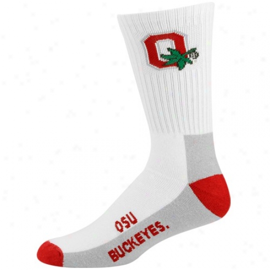 Ohio State Buckeyex Tri-color Team Logo Tall Socks