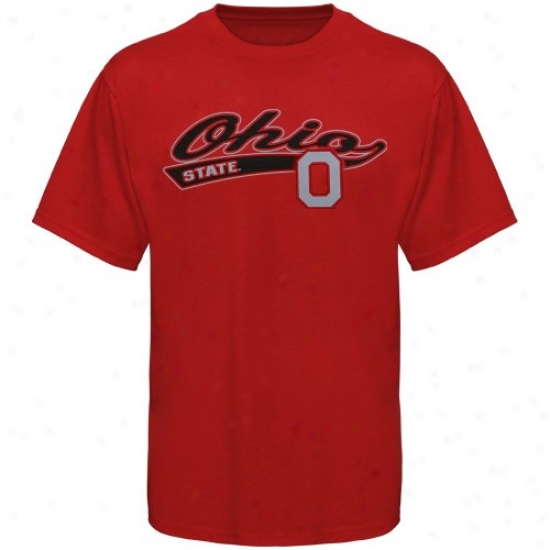 Ohio State Tsshirts : Ohio State Scarlet Logo Script Tshirts