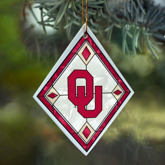 Oklahoma Sooners Art-glass Ornament