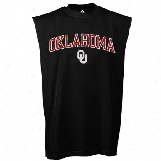 Oklaoma Sooners Attire: Adidas Oklahoma Sooners Black In Play Sleeveless T-shirt