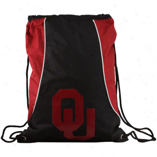 Oklahoma Sooners Black-crimson Axis Drawstring Backpack