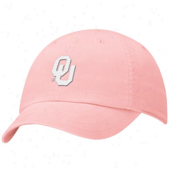 Oklahomz Sooners Cap : Nioe Oklahoma Sooners Ladies Pink Campus Adjustable Cap