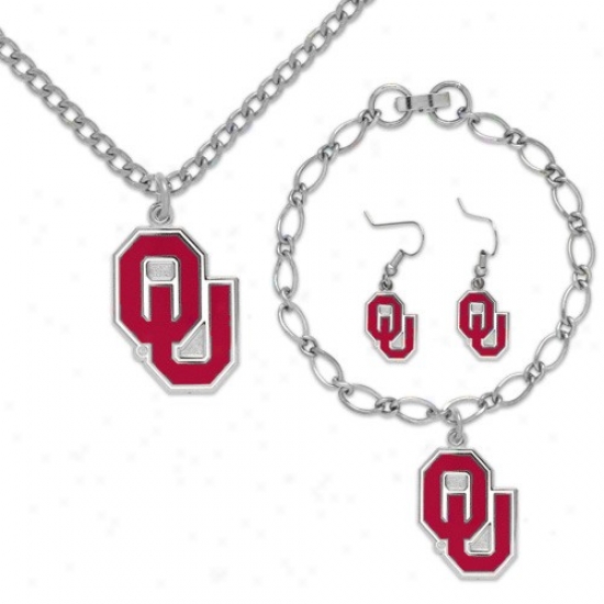 Oklahoma Sooners Ladies Siler-tone Jewelry Donation Embarrass
