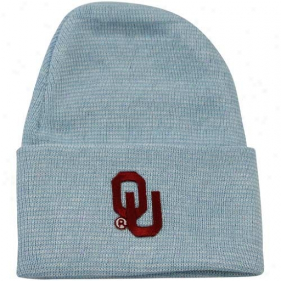 Oklahoma Sooners Merchandise: Oklahoma Sooners Newborn Light Blue Knt Beanie