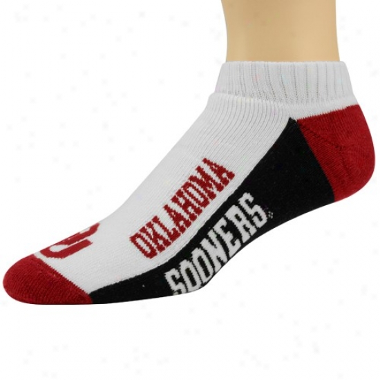 Oklahoma Sooners Tri-color Ankle Socks
