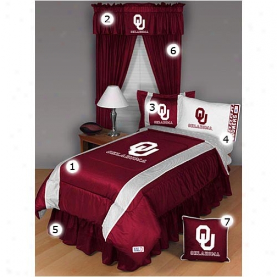 Oklahoma Sooners Twin Size Sideline Bedroom Set