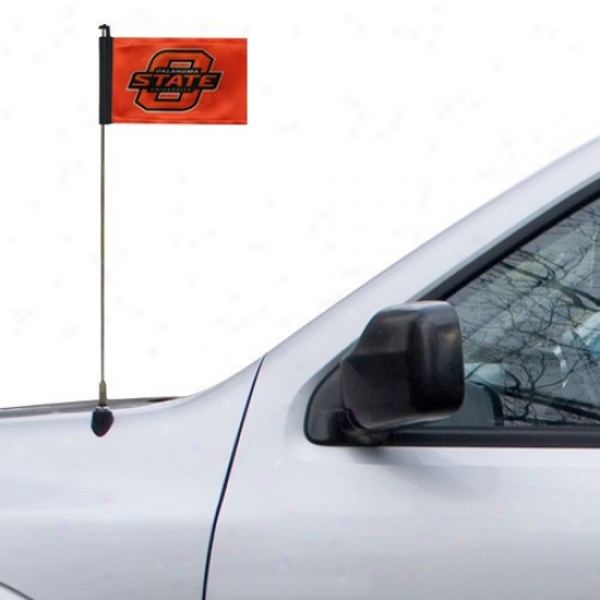 Oklahoma State Cowboys Bann3r : Oklahoma State Cowboys Orange Car Antennq Banner
