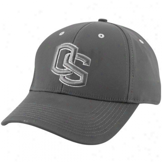 Orego nState Beaver Hats : Nike Oregon State Beaver Charcoal Bequest Tactile Swoosh Flex Hats