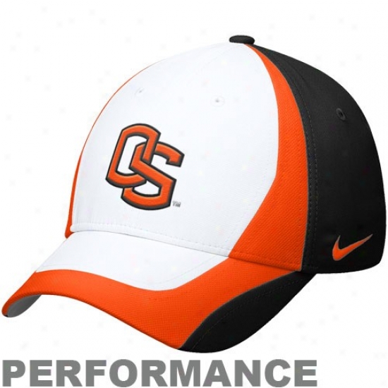 Oregon State Beavers Gear: Nike Oregon State Beavers Black-orange Legacy 91 Players Performance Swoosh Flex Hat