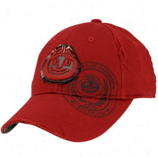 Osu Buckeye Cap : Top Of The World Osu Buckeye Scarlet Historical Flex Fit Cap