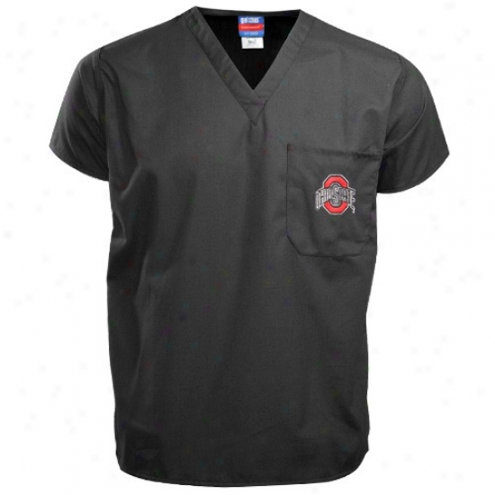 Osu Buckeye T Shirt : Osu Buckeye Black Scrub Top
