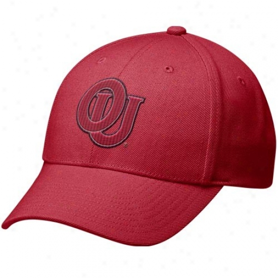 Ou Sooner Hats : Nike Ou Sooner Crimson Vaulg Legacy 91 Swoosh Flex Hats