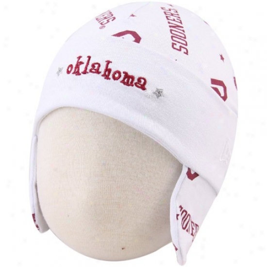Ou Sooners Hat : New Era Ou Sooners Infant White Ski Knit Baby Beanie