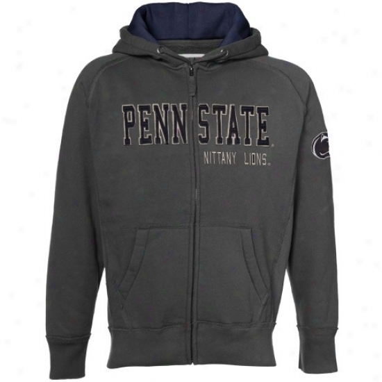 Penn State Uniersity Sweat Shirt : Penn State University Cyarcoal Victory Full Zip Sweat Shirt Jerkin
