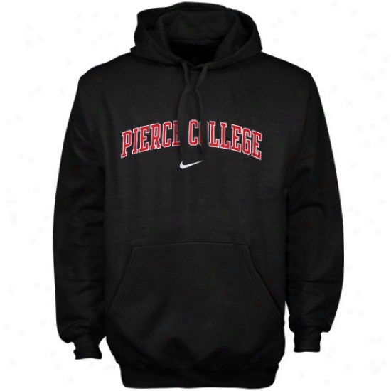 Pierce College Raiders Stuff: Nike Piefce College Raiders Black Vertical Arch Hoody Sweatshirt
