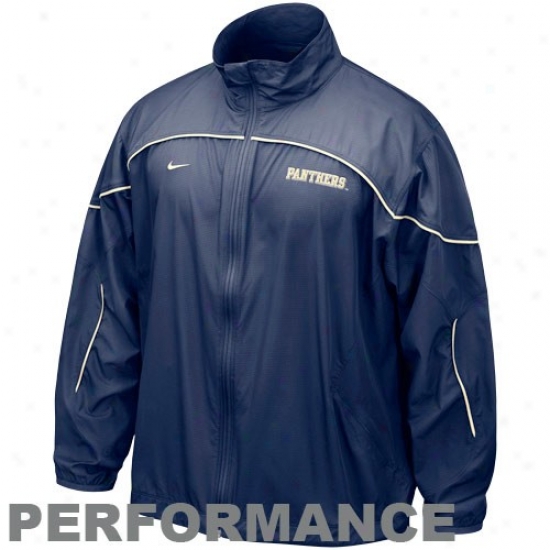 Pitt Panthers Jackets : Nike Pittsburgh Panthers Navy Blue Run Blitz Full Zip Performance Jackets