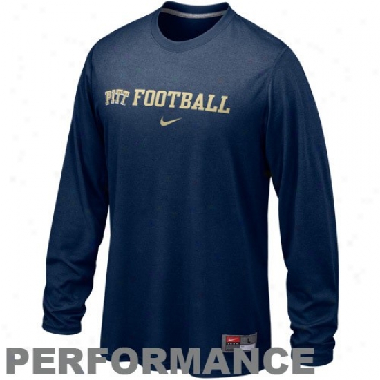 Pitt Panthers Shirr : Nike Pittsburgh Panthers Ships Blue Conversation Legend Throughout Sleeve Performance Shirt