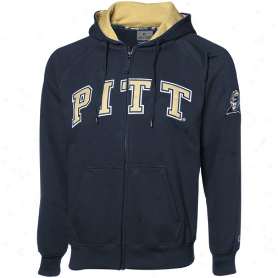 Pittsburgh Panthers Navy Blue Automatic Full Zip Hoody Sweatshirt