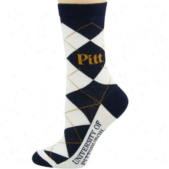 Pittsburgh Panthers White-navy Blue Arbyle Socks