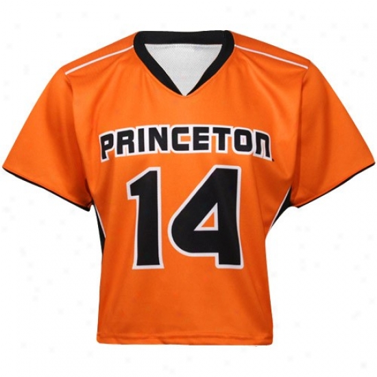 Princeton Tigers Jersey : Princeton Tigers #14 Orange Replica Lacrosse Jersey