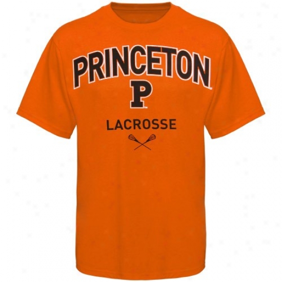 Princeto nTigers Shirt : Russell Princeton Tigers Orange Lacrosse Shirt