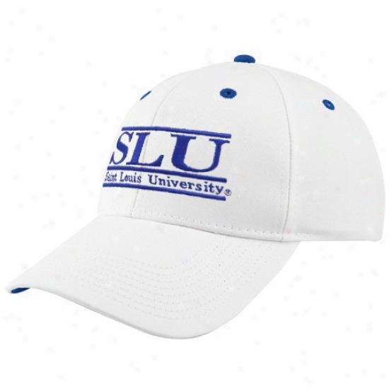 Saint Louis Billikens Merchandise: The Game Saint Louis Billikens White Three Bar Classic Adjustable Hat