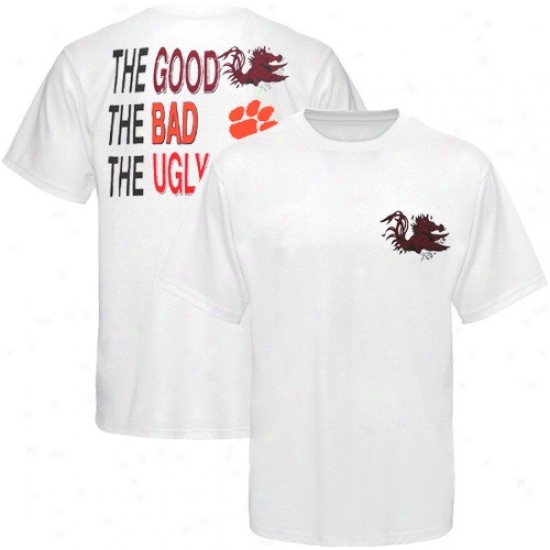 South Carolina Gamecocks T-shirt : South Carolina Gamecocks White The Good, The Bad & The Ugly T-shrit