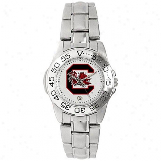 South Carolina Gamecocks Watches : South Carolina Gamecocks Ladies Gameday Sport Watches W/stainless Steel Band