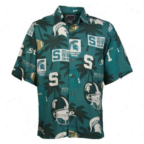 Spartan T-shirt : Reyn Spooner Spartan Tropical Scenic College Button-up T-shirt