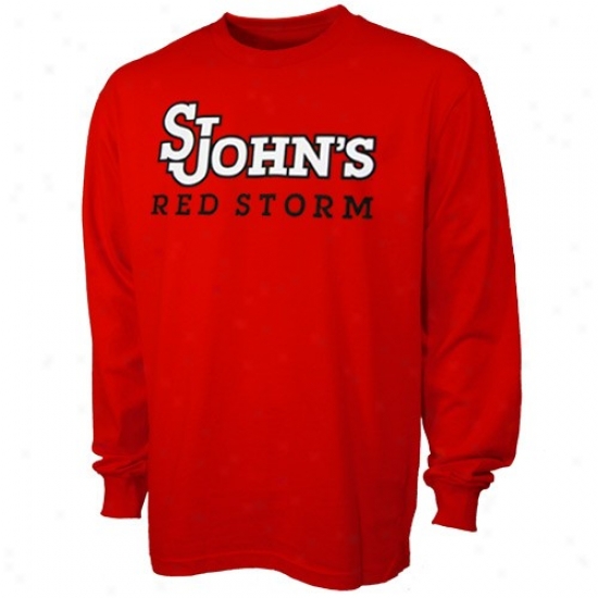 St. Johns Red Blow violently  Atire: St. John's Red Storm Red Big Time Long Sleeve T-shirt